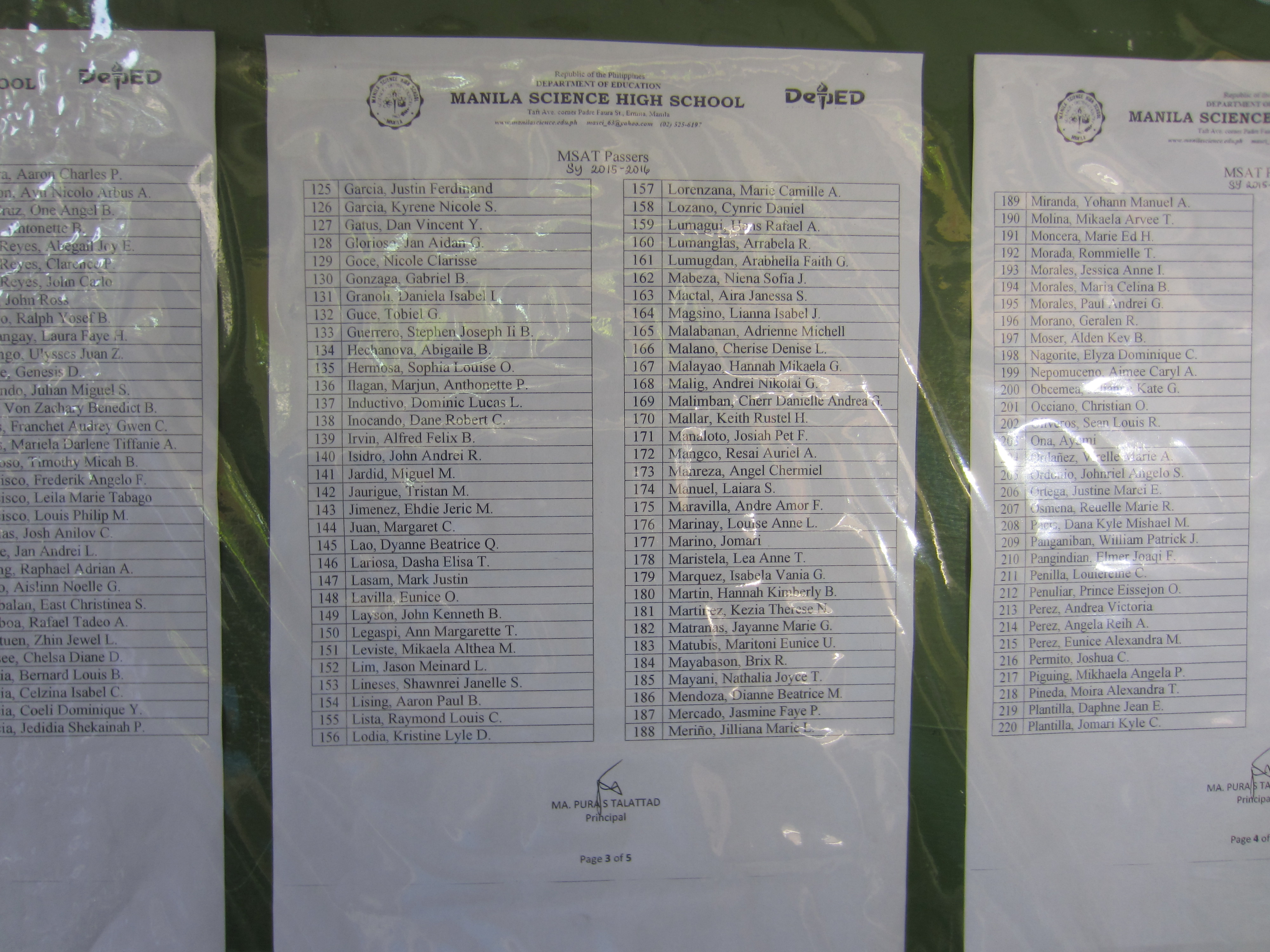 Manila Science High School Exam 2015 results