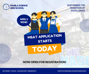 Manila Science Admission Test (MSAT) Guidelines, 2022-2023