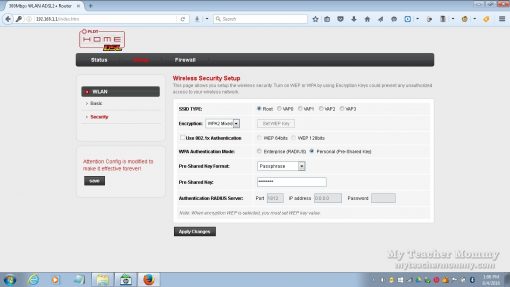 Baudtec PLDT DSL wifi modem, user access admin page