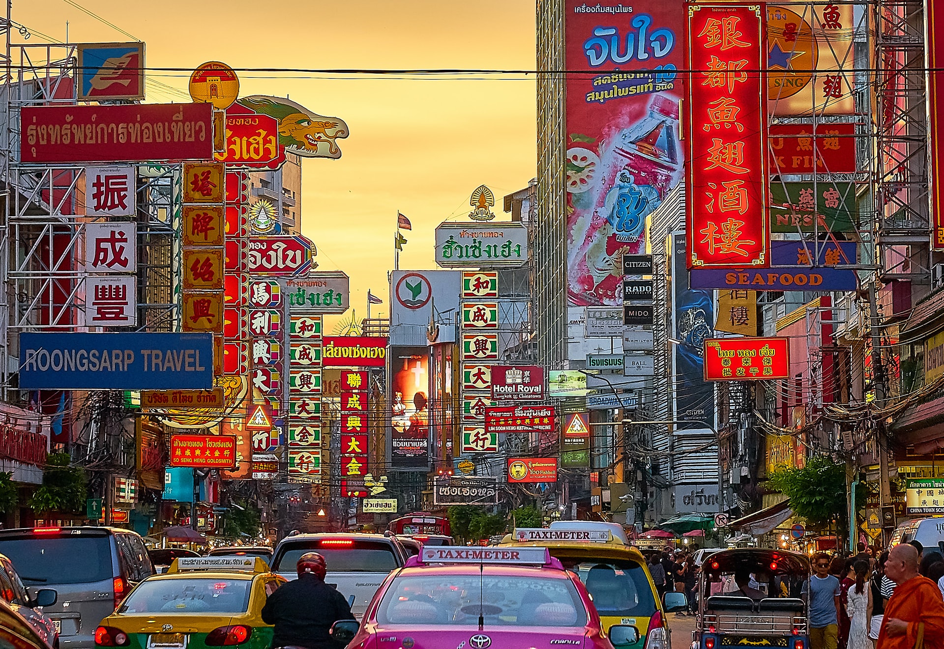 Chinatown, Thailand. Photo by Geoff Greenwood on Unsplash